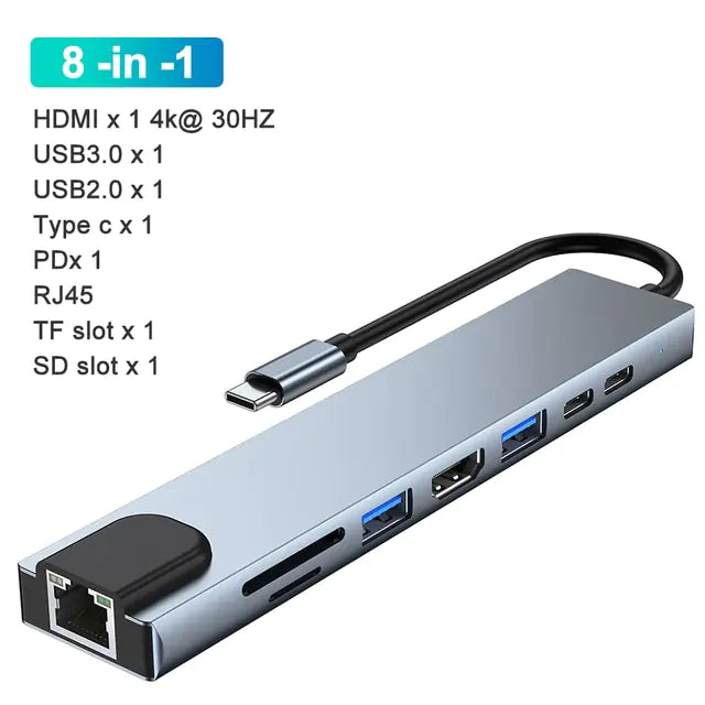 Estación de Acoplamiento Multi-Hub USB-C