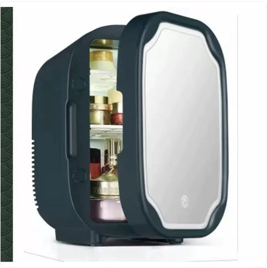 Mini refrigerador de belleza portátil con espejo, 110 V