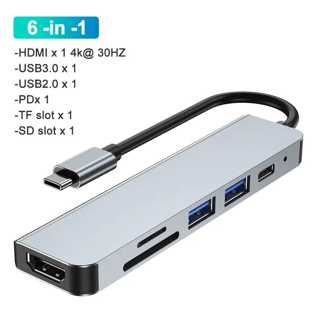 Estación de Acoplamiento Multi-Hub USB-C